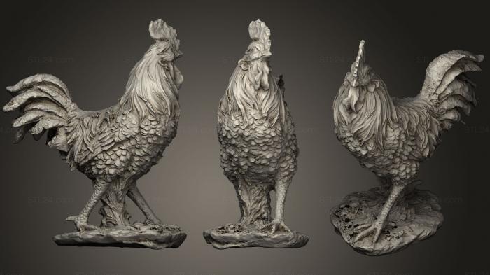 Статуэтки животных (Курица 2, STKJ_0820) 3D модель для ЧПУ станка